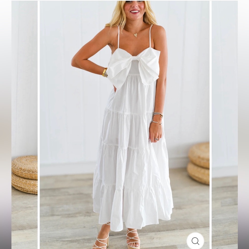 White bow dress